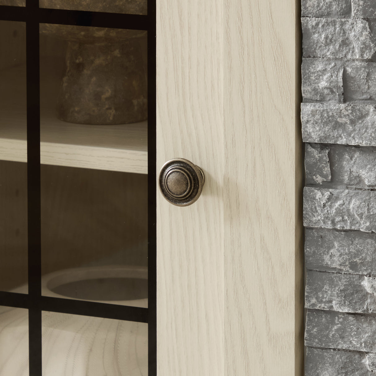 58" Modern TV Stand with Electric Fireplace and Storage