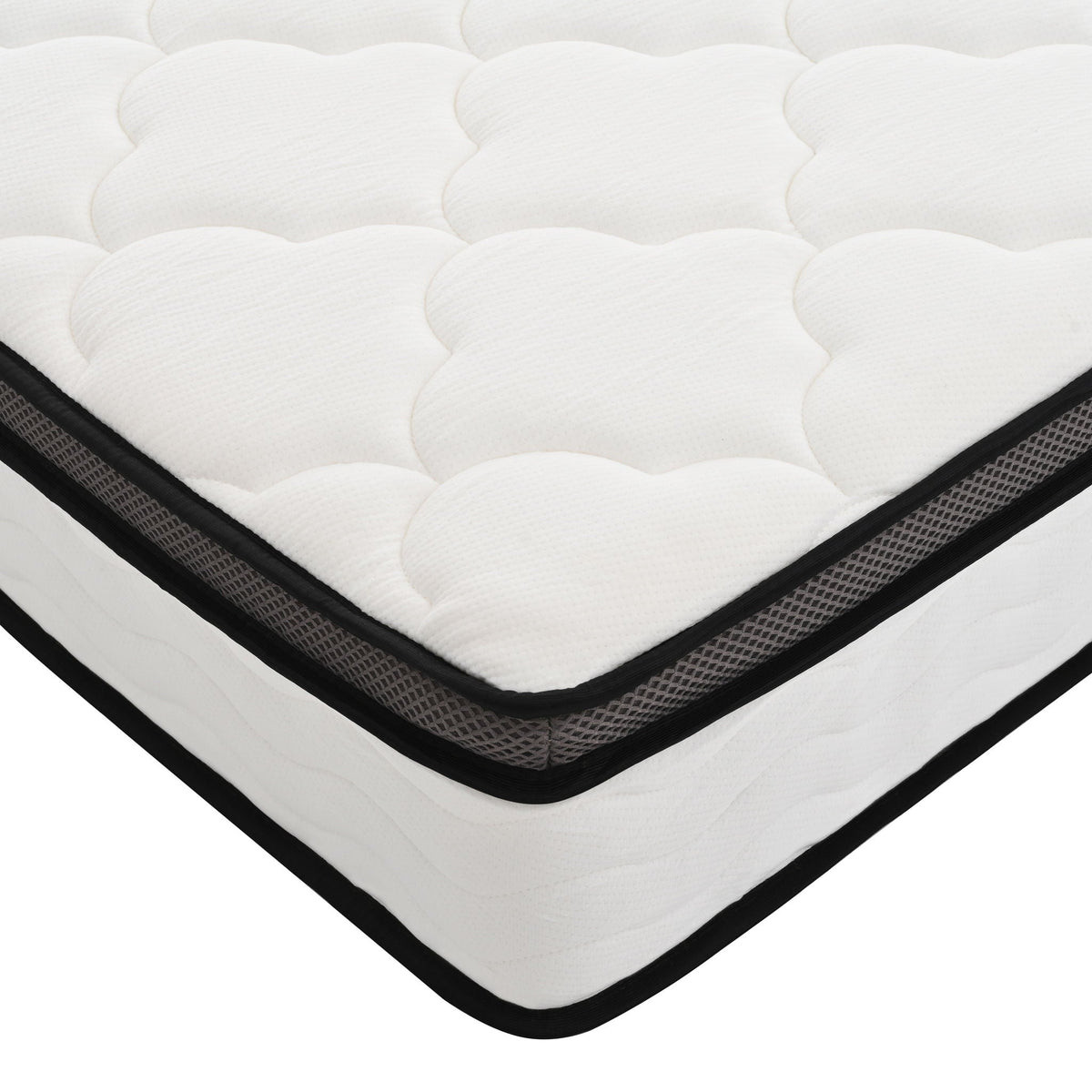 12" Hybrid Mattress With Pocket Coils And Memory Foam, Medium Firm