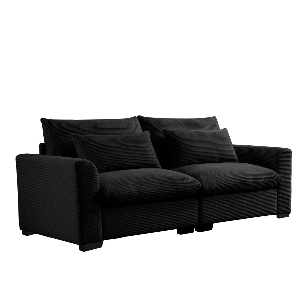 Modern 2 Seater Corduroy Fabric Sofa