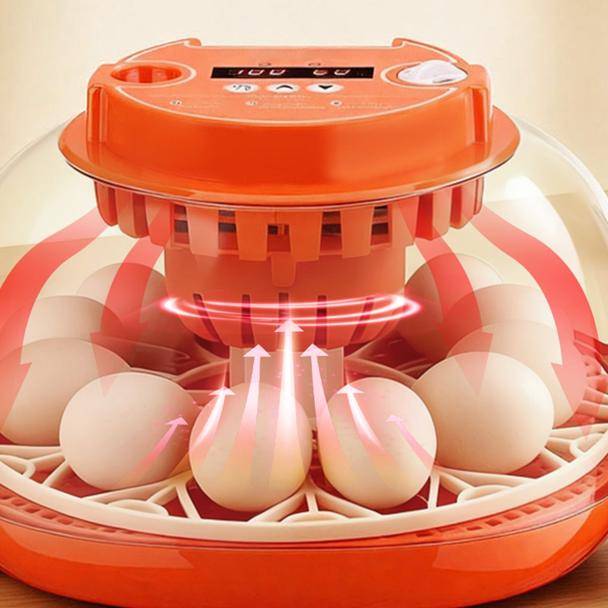 12 Egg Incubator with Automatic Egg Turner and LED Candler