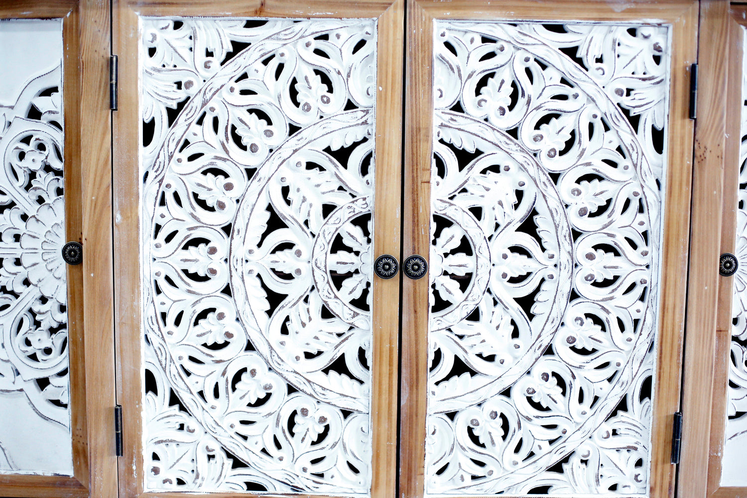 Hollow-Carved Accent Cabinenet