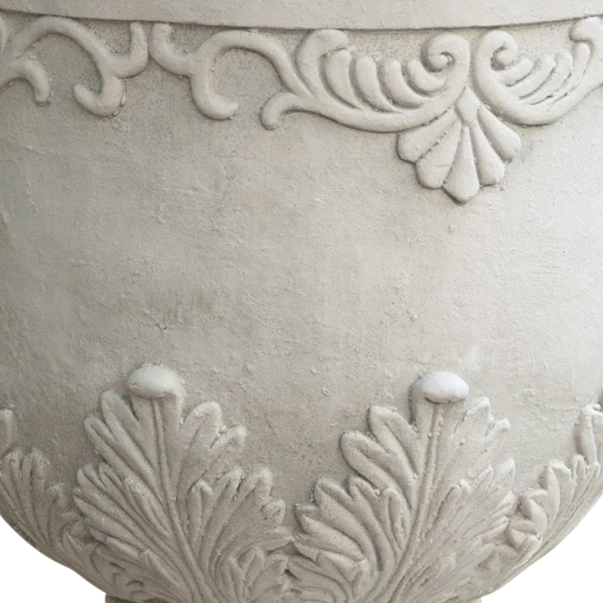 Moroccan Urn Planter with Durable Magnesium Oxide - Antique White