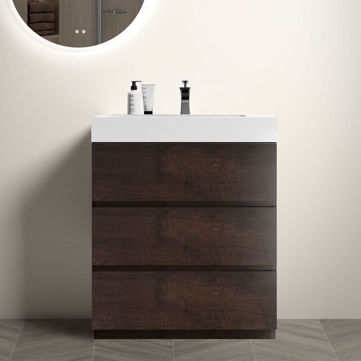 Alice - Bathroom Vanity With Large Storage, Freestanding