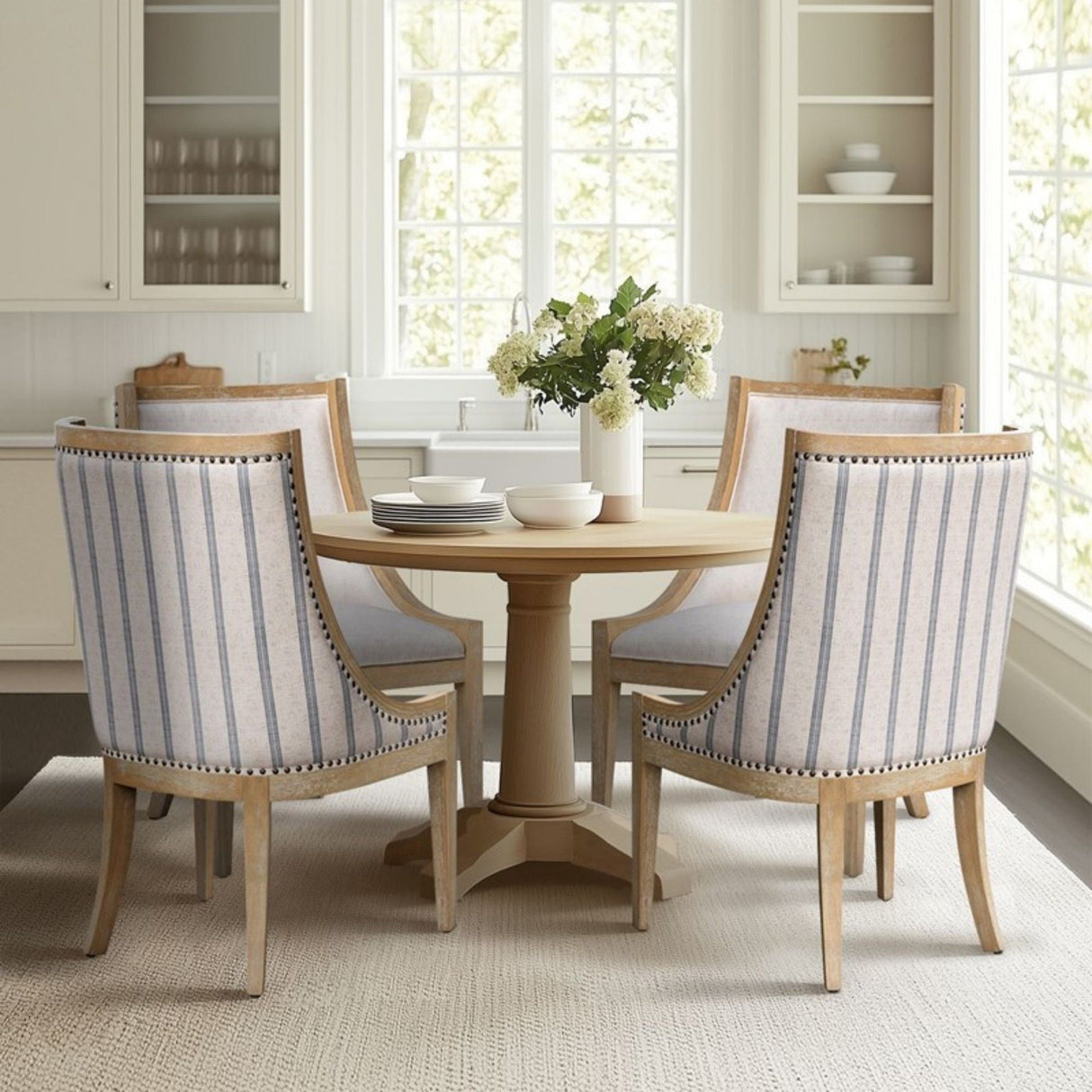 Upholstered Dining Chair With Nailhead Trim