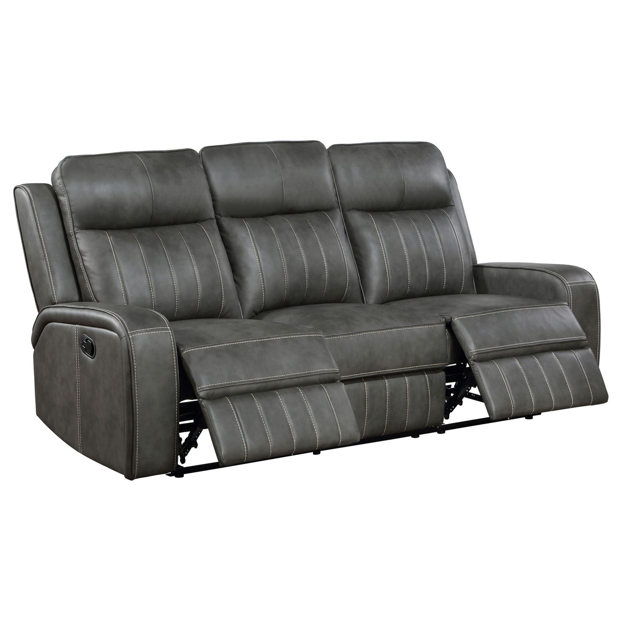 Forrest - 2 Piece Motion Reclining Sofa Set - Gray