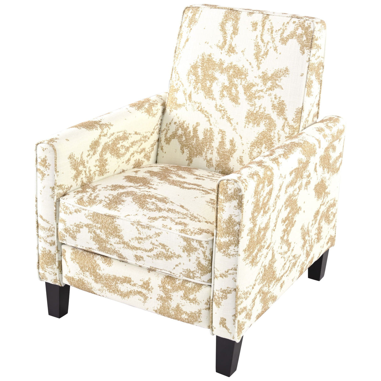 Push Back Upholstered Recliner Armchair