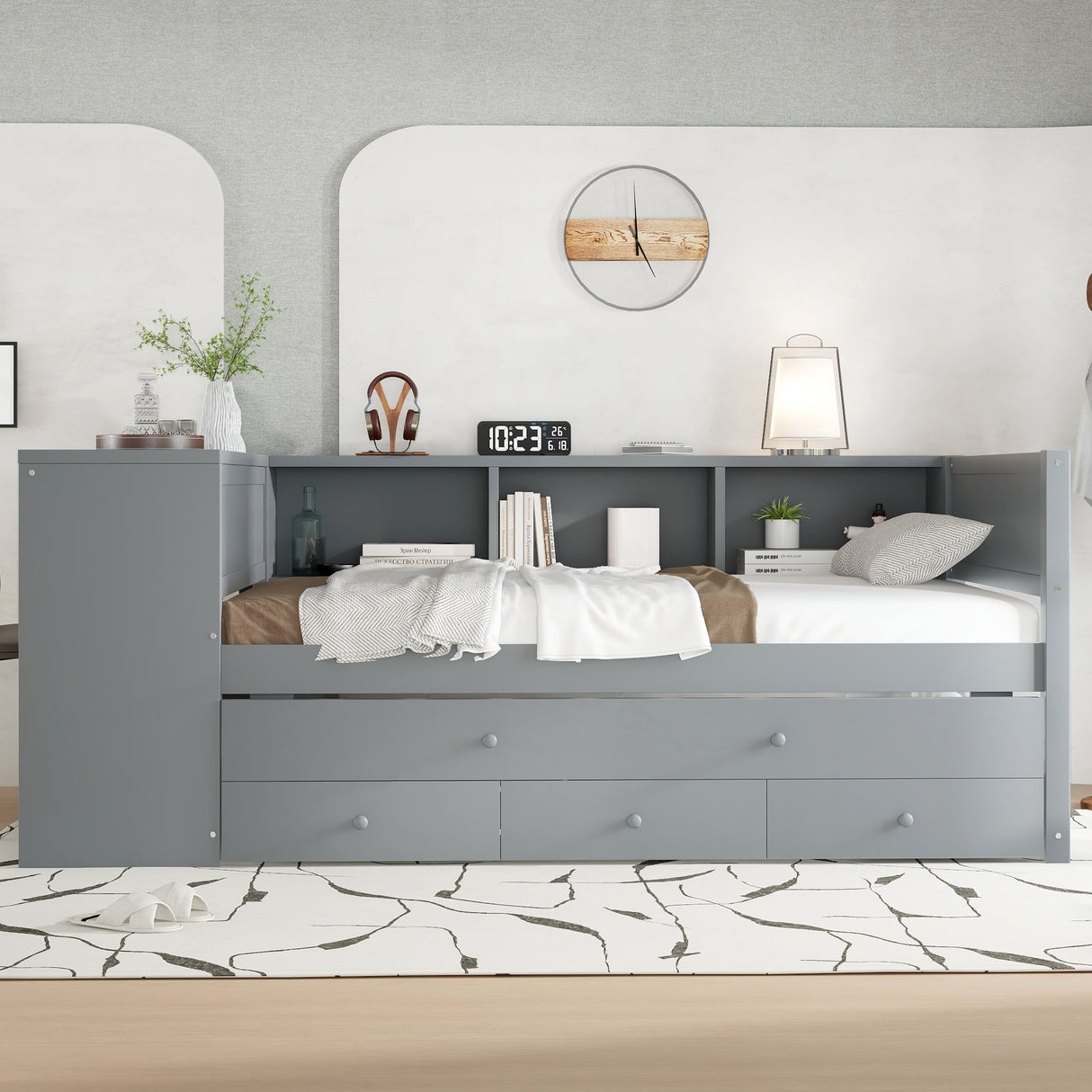 Twin Size Daybed with Trundle and Storage