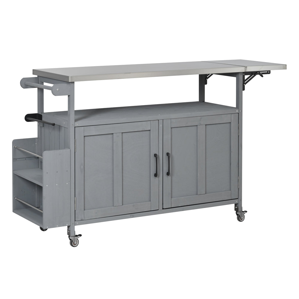 Foldable Outdoor Kitchen Island Patio Mobile Kitchen Cart
