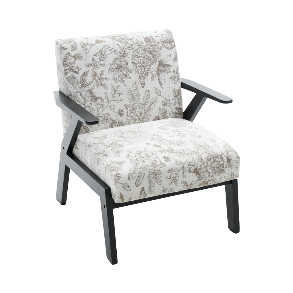 Mid-Century Modern Lounge Armchair - Seat Cushion (Beige + Grey)