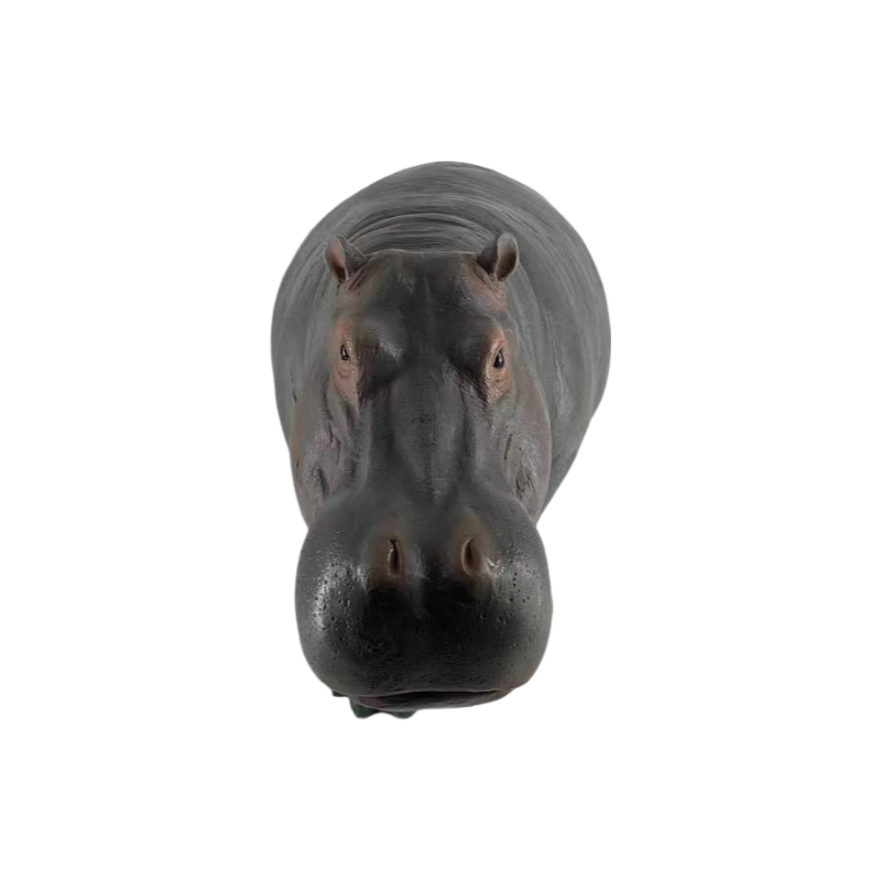 12.6'' Weather Resistant Hippopotamus Garden Statue