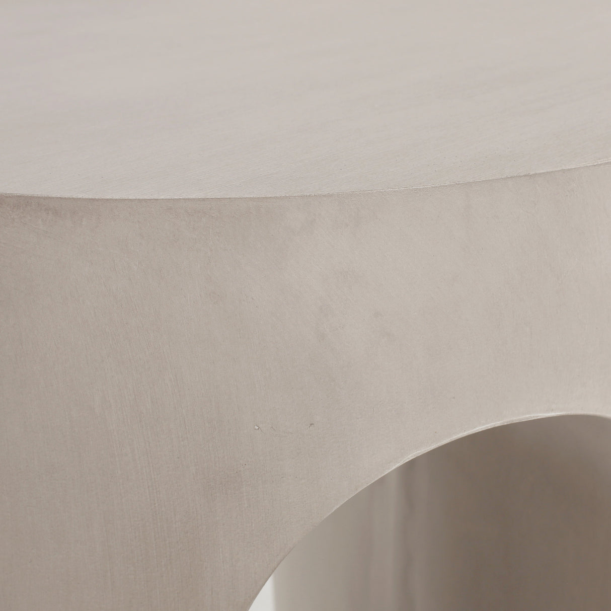 Outdoor MGO Round U-Shape Side Table Light Grey