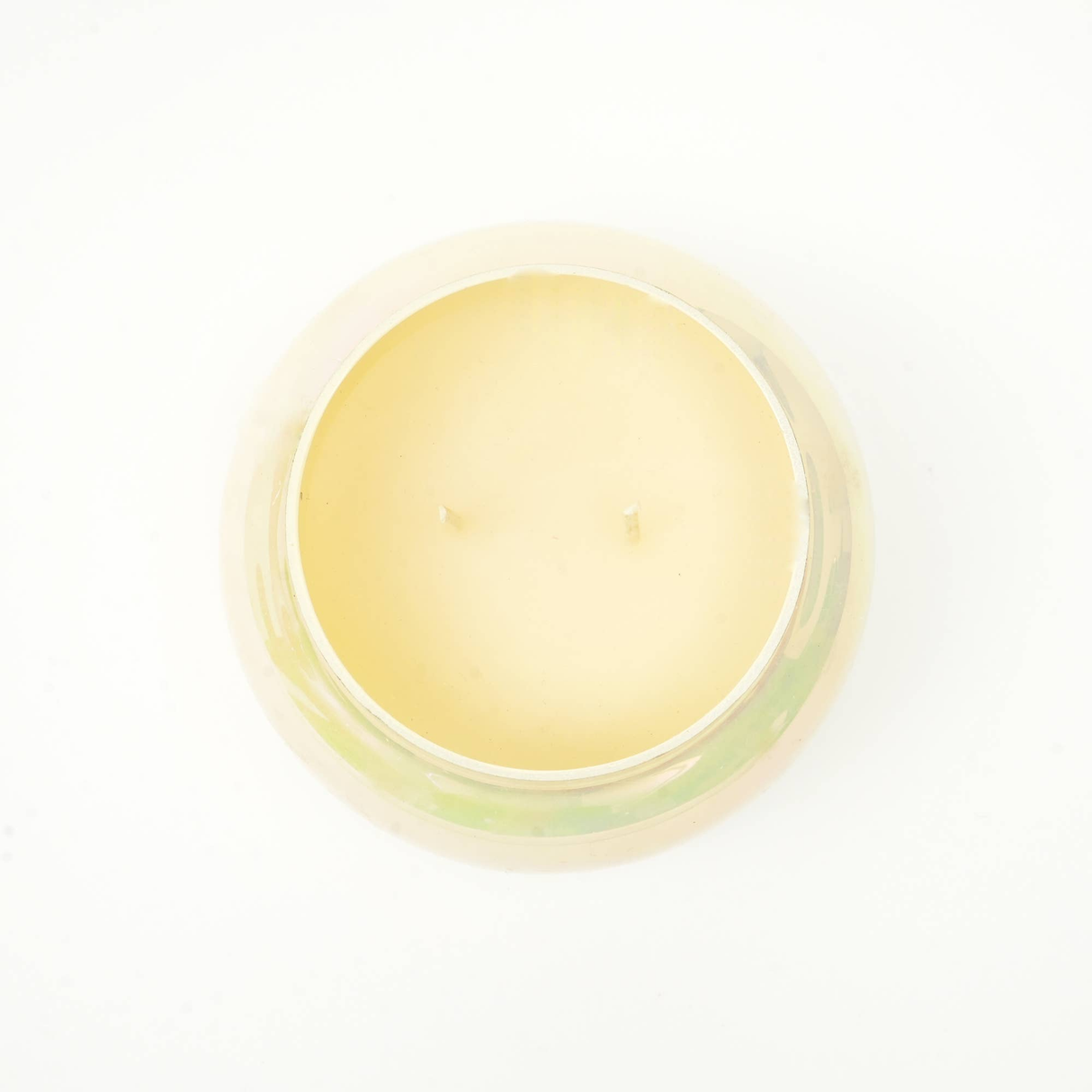 Scented Wax Candle Jar with Lid in Pastel Yellow