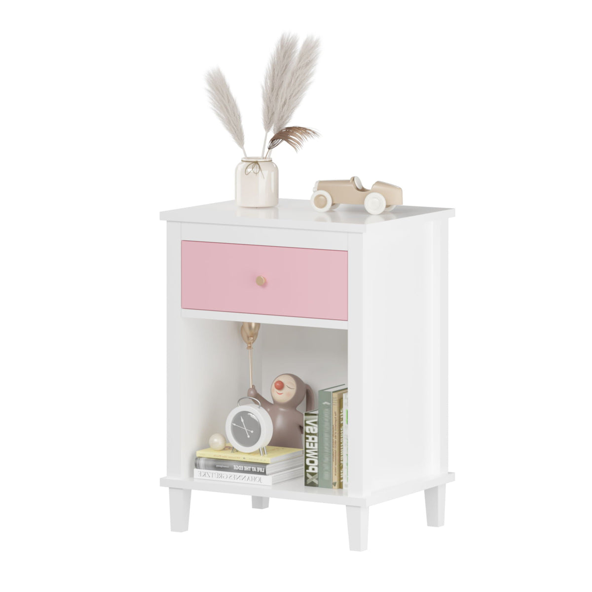 Nightstand With 1 Drawer 1 Shelf