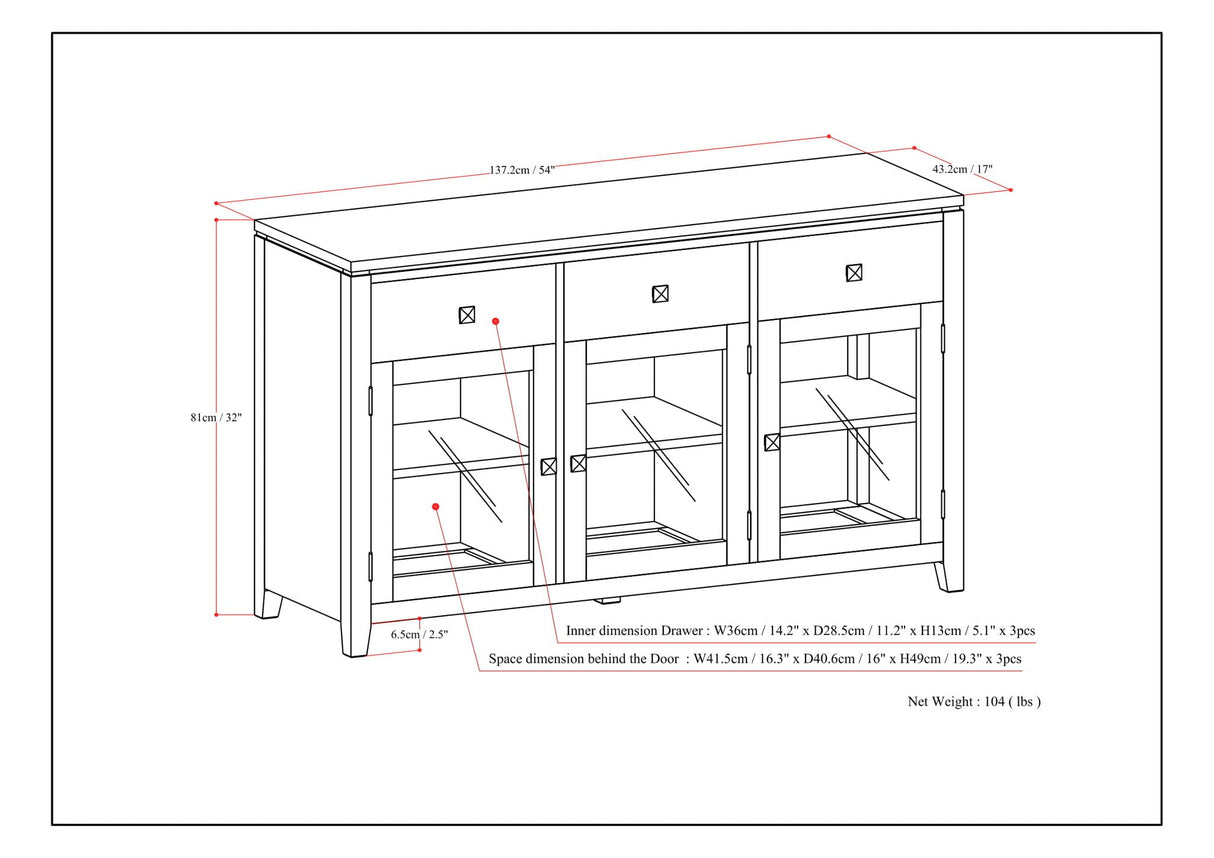 Cosmopolitan - Handcrafted Sideboard Buffet
