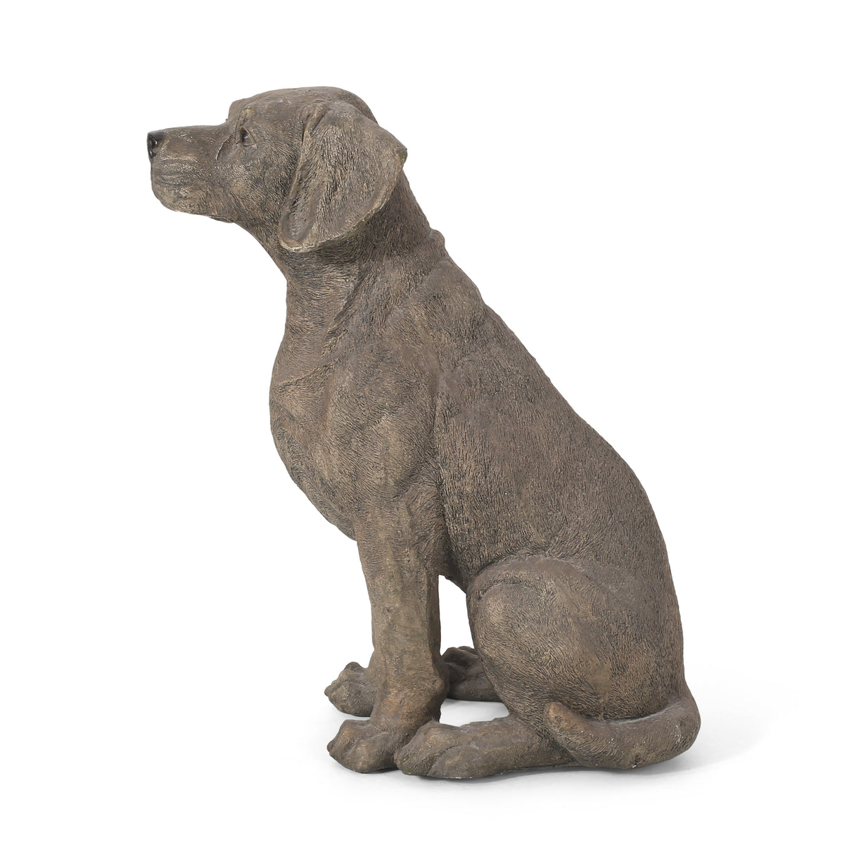 MGO Dog Decor Outdoor Dog Statue - Dark Brown