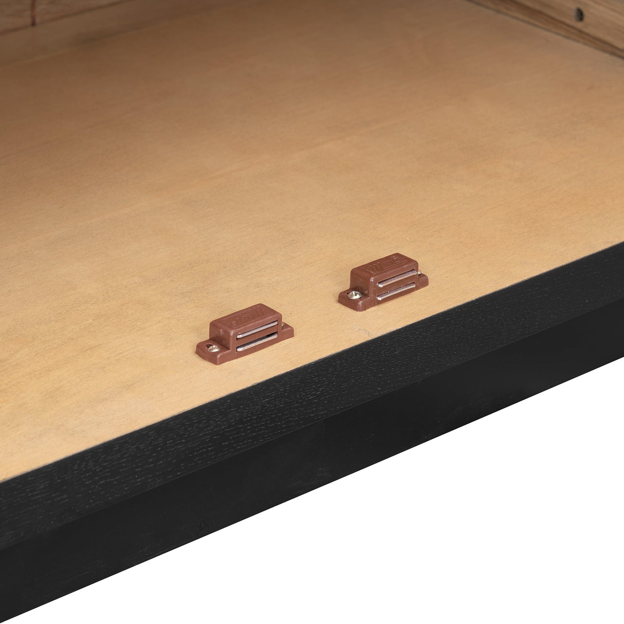 4-Door Large Storage Sideboard Buffet Cabinet with Glass Doors (Black)