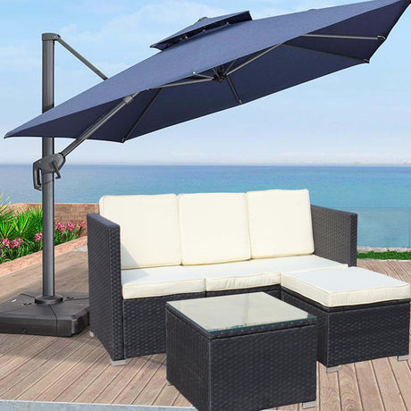 5-Piece-Black-&-Beige-PE-Rattan-Outdoor-Patio-Furniture-Set-with-Ottoman-&-Table-Outdoor-Furniture-Sets