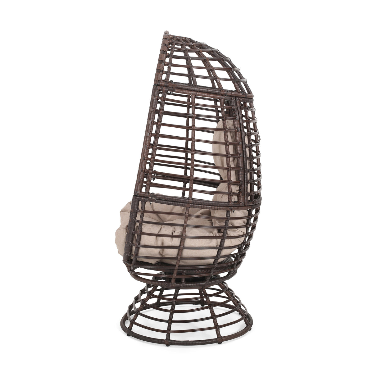 Robertson Handwoven Swivel Wicker Egg Chair
