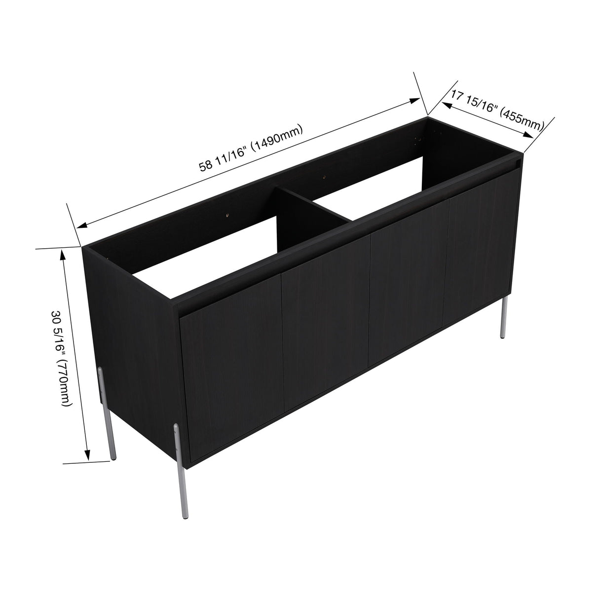Freestanding Bathroom Vanity & Soft Close Cabinet Doors