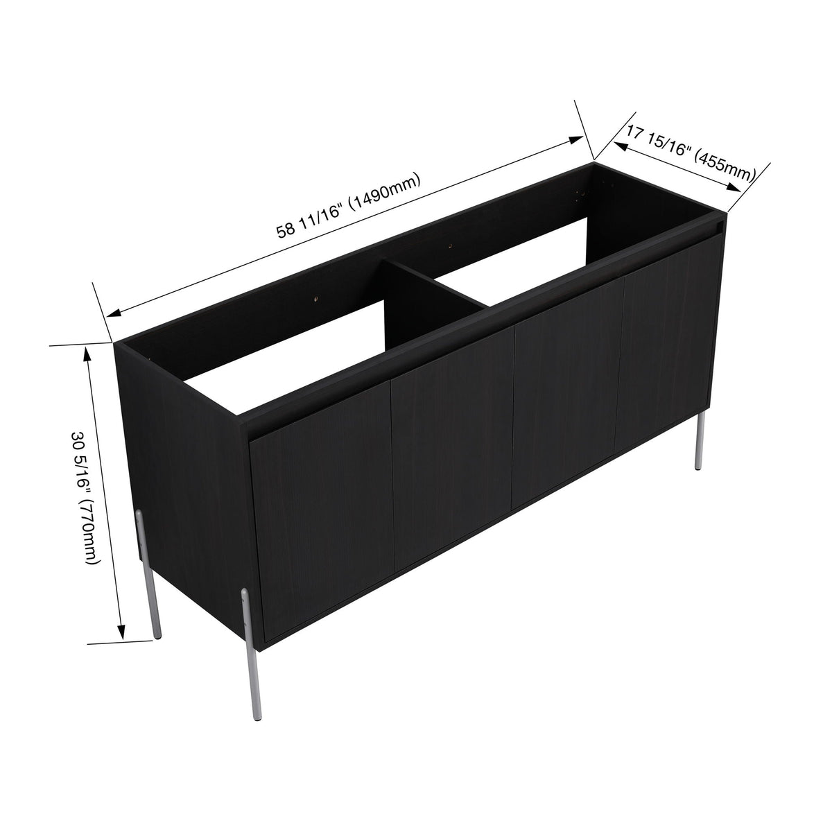 Freestanding Bathroom Vanity & Soft Close Cabinet Doors