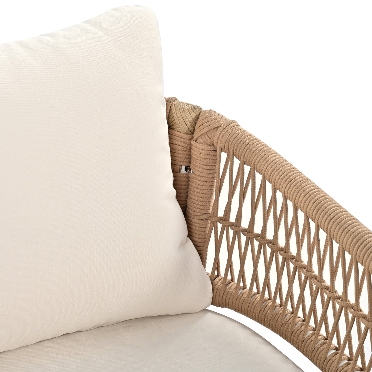 K&K 4-Piece Boho Rope Patio Furniture Set