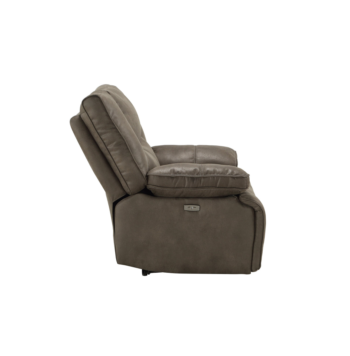 Harumi Gray Fabric Power Motion Loveseat With USB