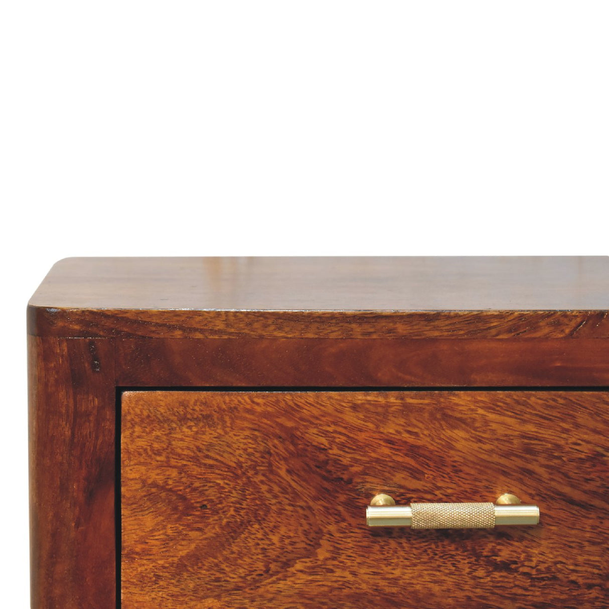 Luca Chestnut Nightstand With 3 Drawers