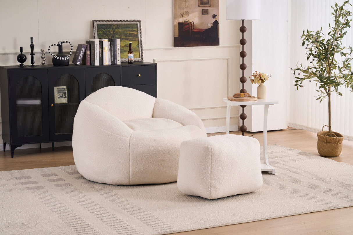 Foam Bean Bag Chairs for Adults/Teens with Filling and Chenille Cover
