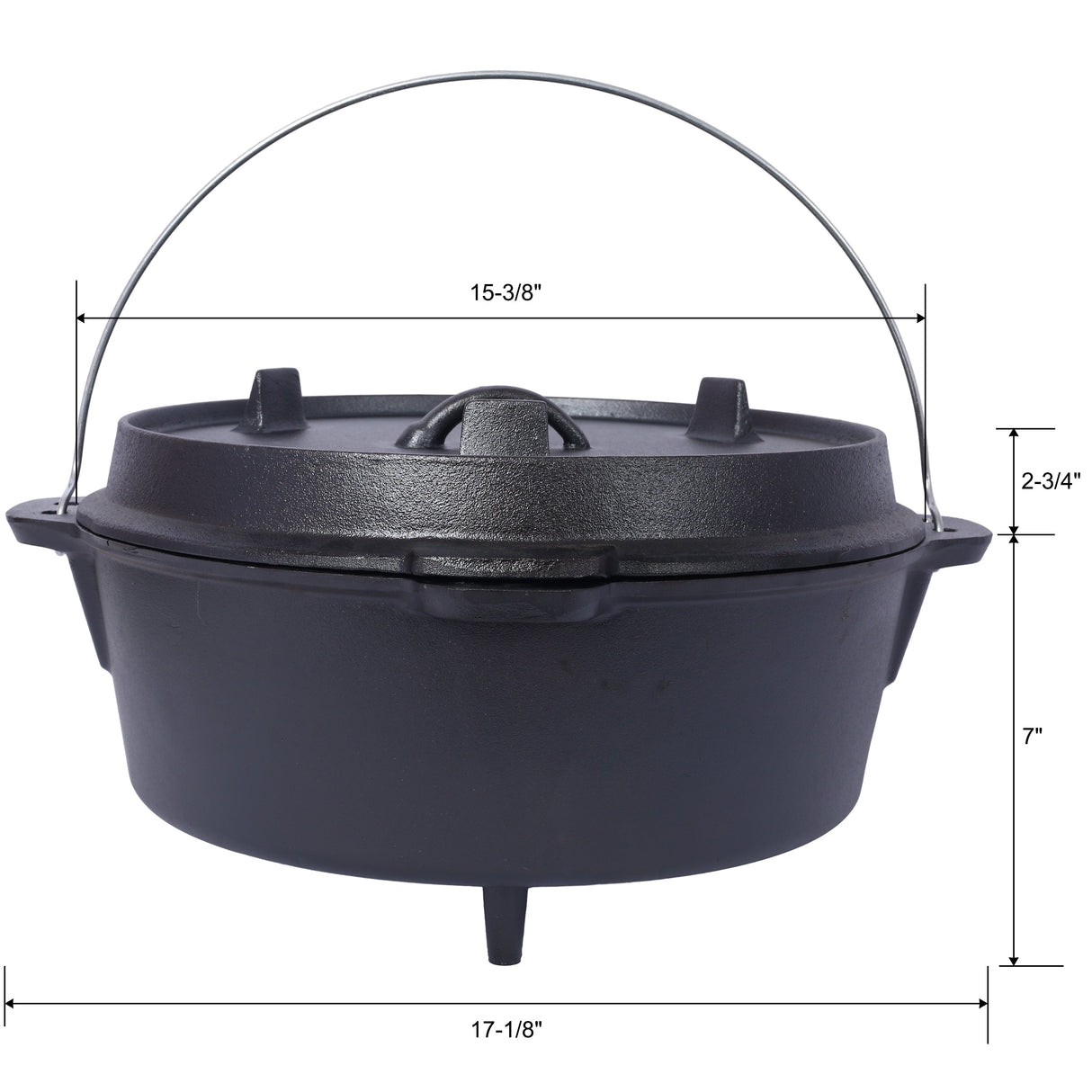 Pre-Seasoned Cast Iron Dutch Oven With Skillet Lid