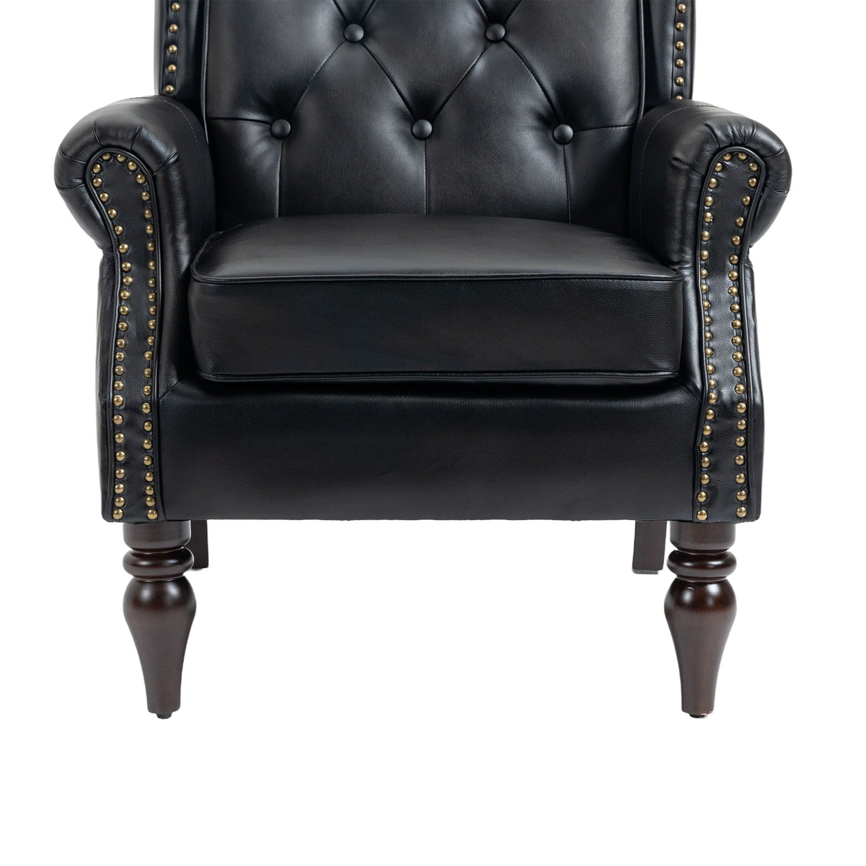 Modern Accent Armchair With Sturdy Wood Legs