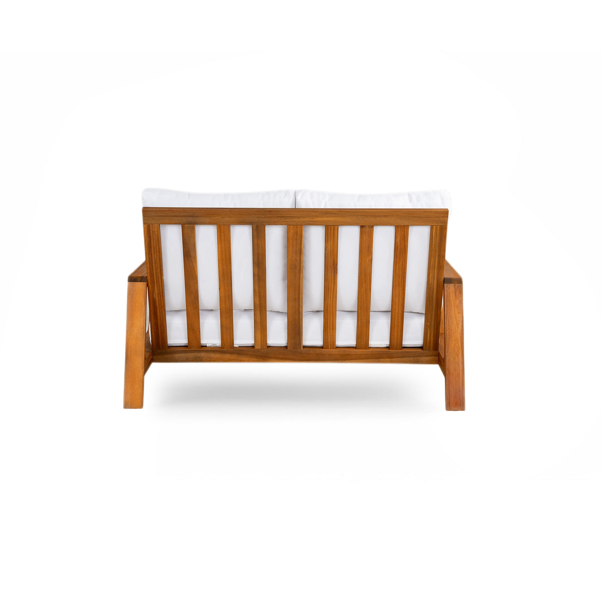 Acacia Wood Outdoor Sofa Set for 4 with Cushions and Coffee Table