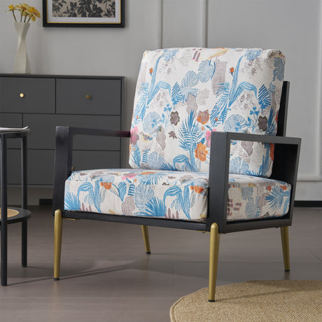 Retro-Low-Back-Floral-Print-Velvet-Accent-Armchair-with-Gold-Metal-Legs,-Blue-Floral-Accent-Chairs