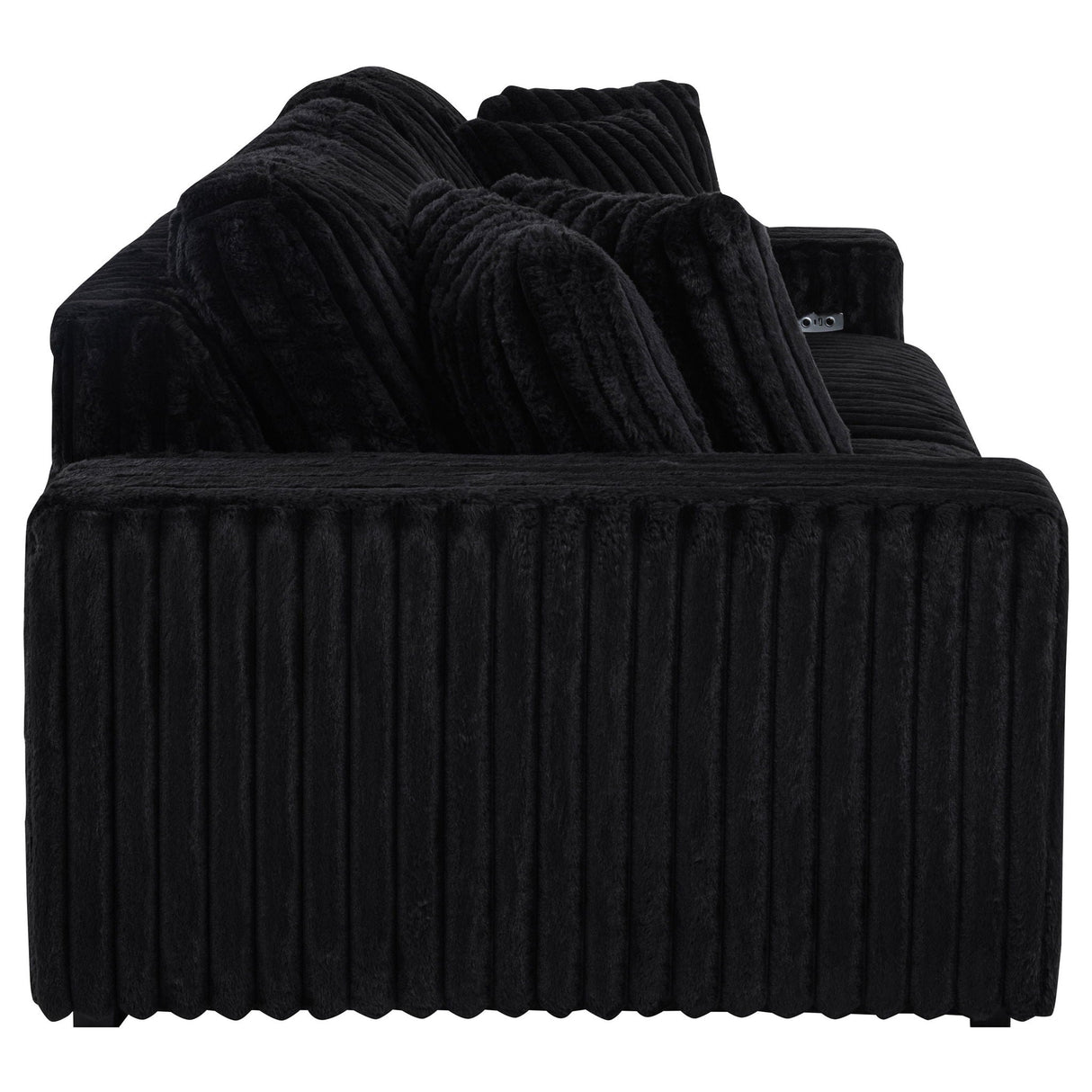 Clifford - Upholstered Dual Power Chaise Sofa - Black