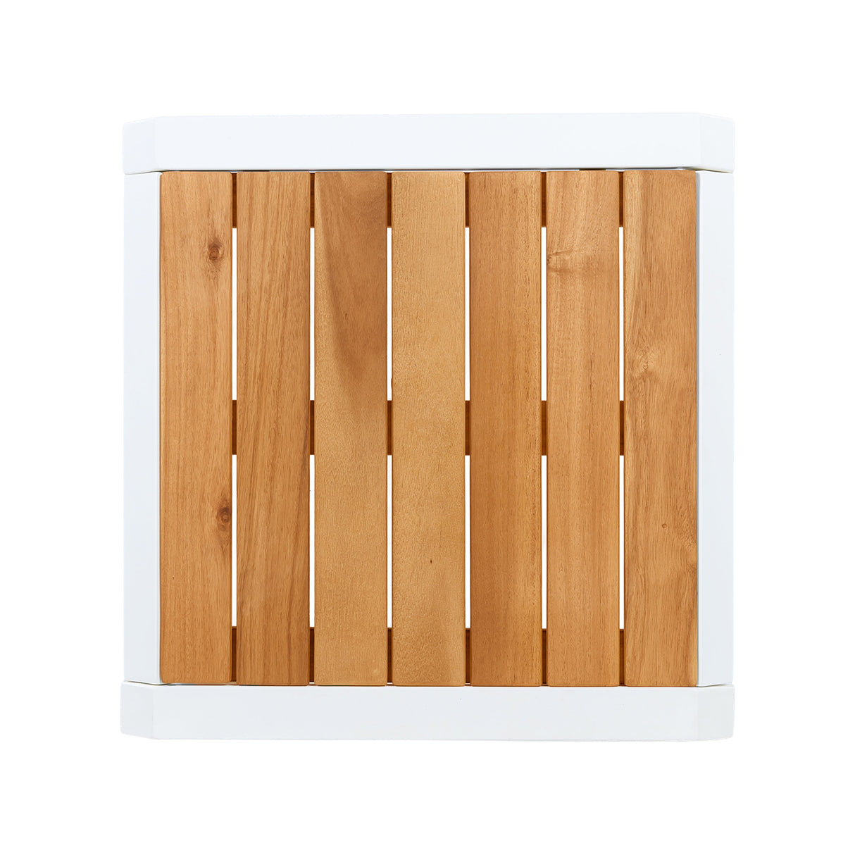 Outdoor Side Table with Teak Wood Top