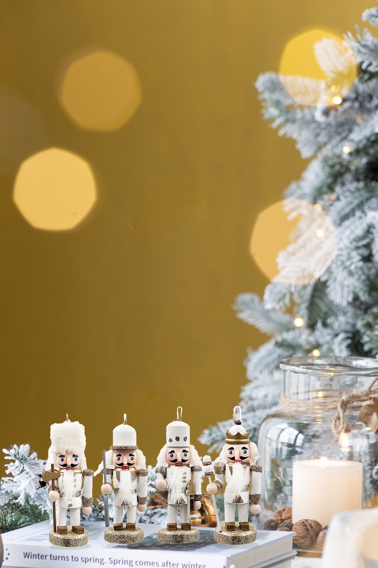 Set-of-4-3.9'-Nutcracker-Ornaments-Nutcrackers