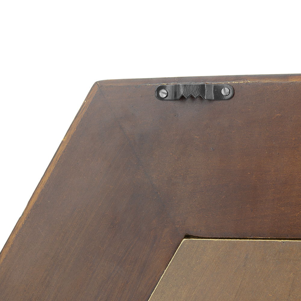 Hexagon Mirror With Natural Wood Frame