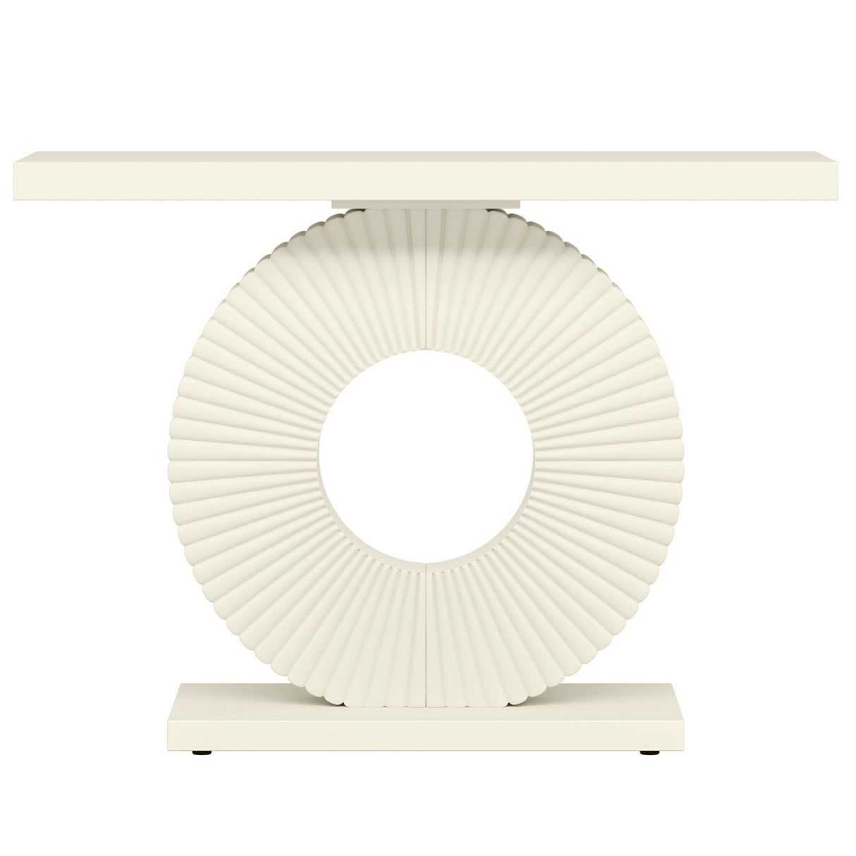 Modern Console Table With Sculptural Geometric Base