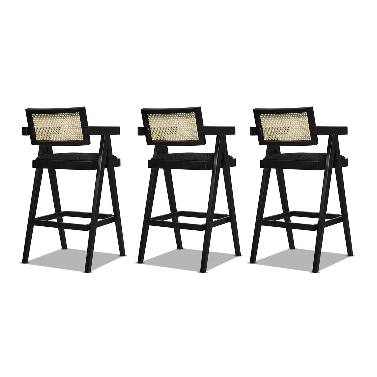 29.5' The Bergenholt Woven Resin Bar Stool Trio Set of 3