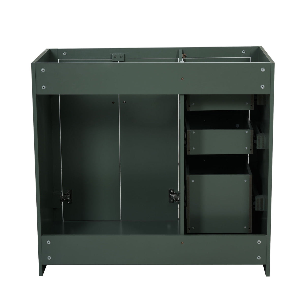 Retro Style Bathroom Vanity, 3 Drawers & Soft Closing Doors