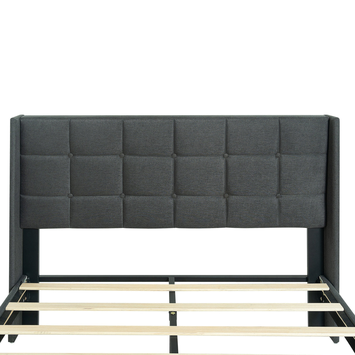 Modern Queen Size Upholstered Platform Bed Frame