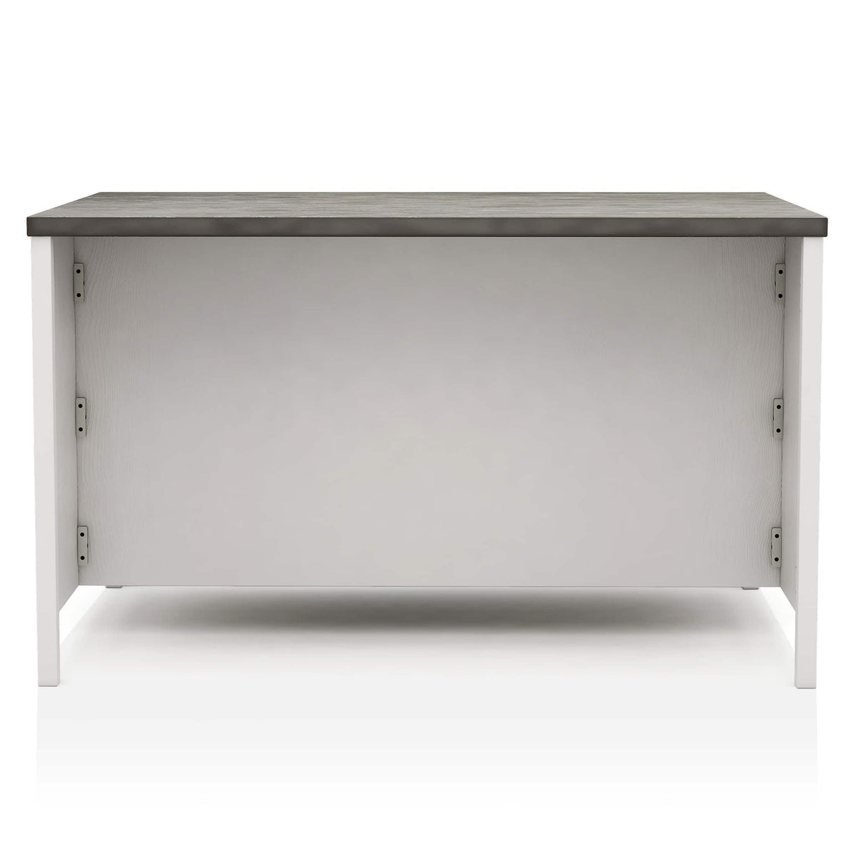 Counter Height Dining Table With Storage Cabinet Base - Dark Gray / Off White / Off White / Gray