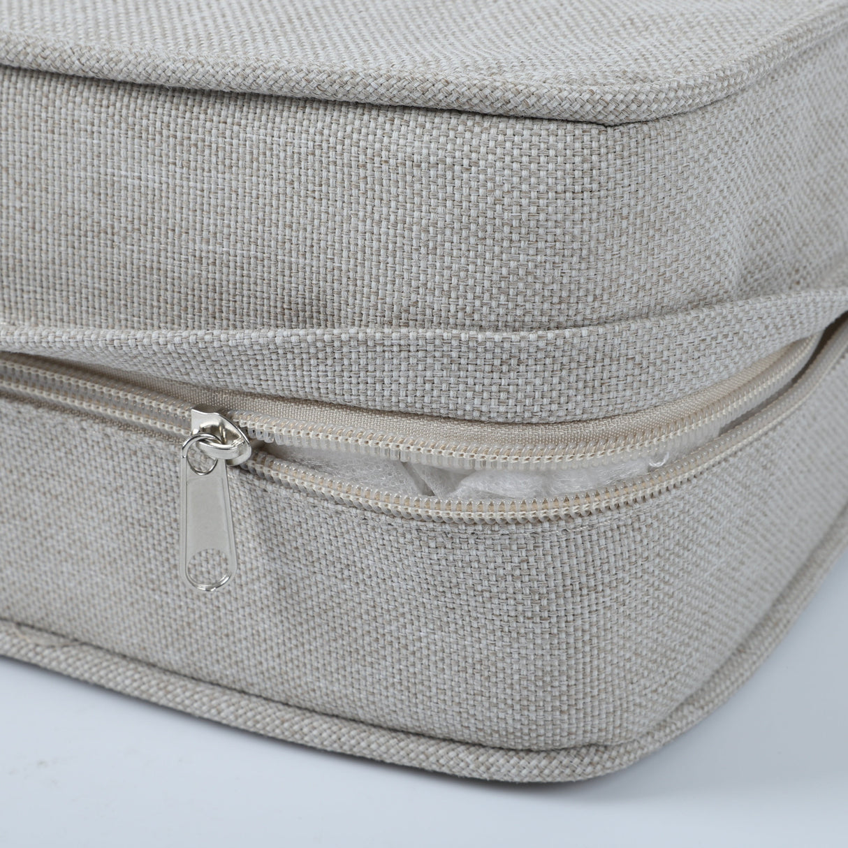 2 PCs Set High Back Patio Chair Cushions, Tufted - Beige