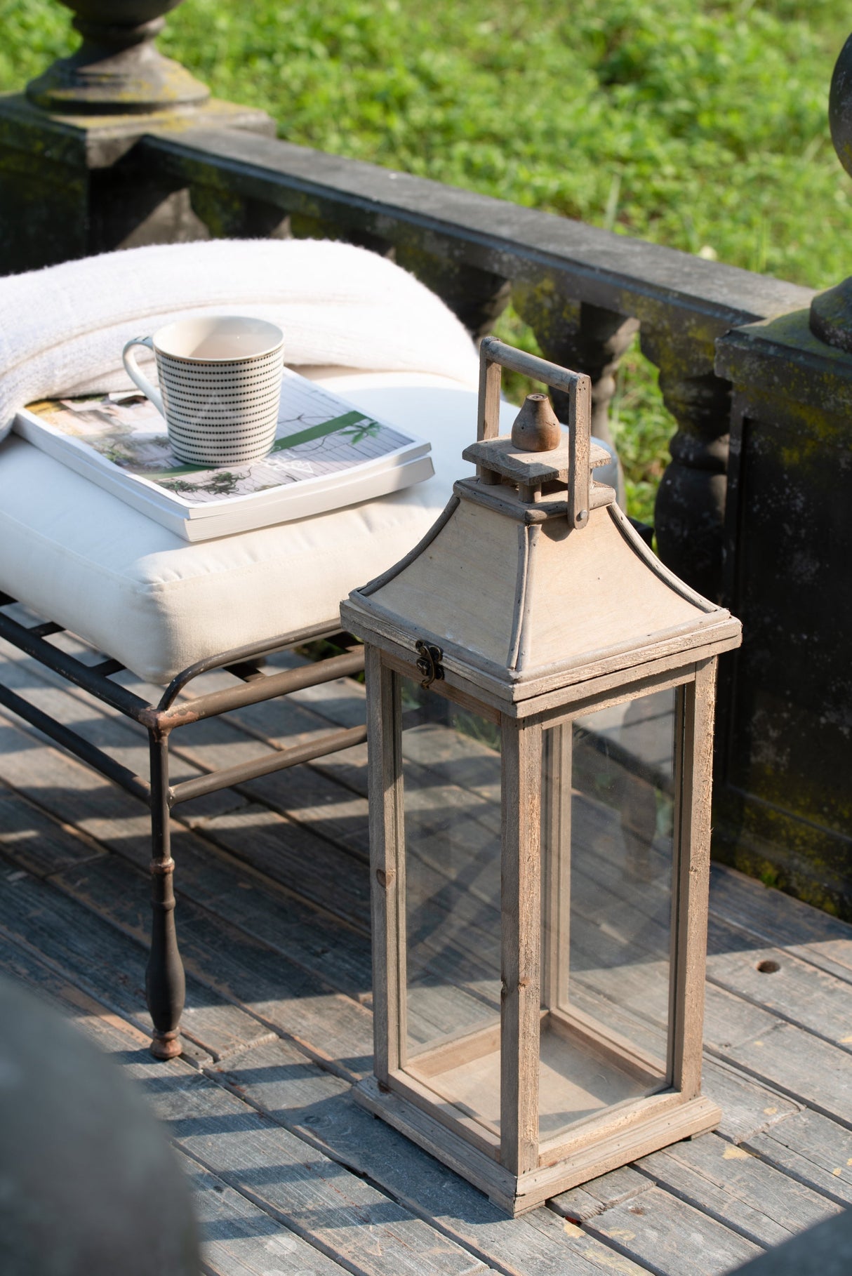 Wooden Candle Lantern Decorative, Hurricane Lantern Holder