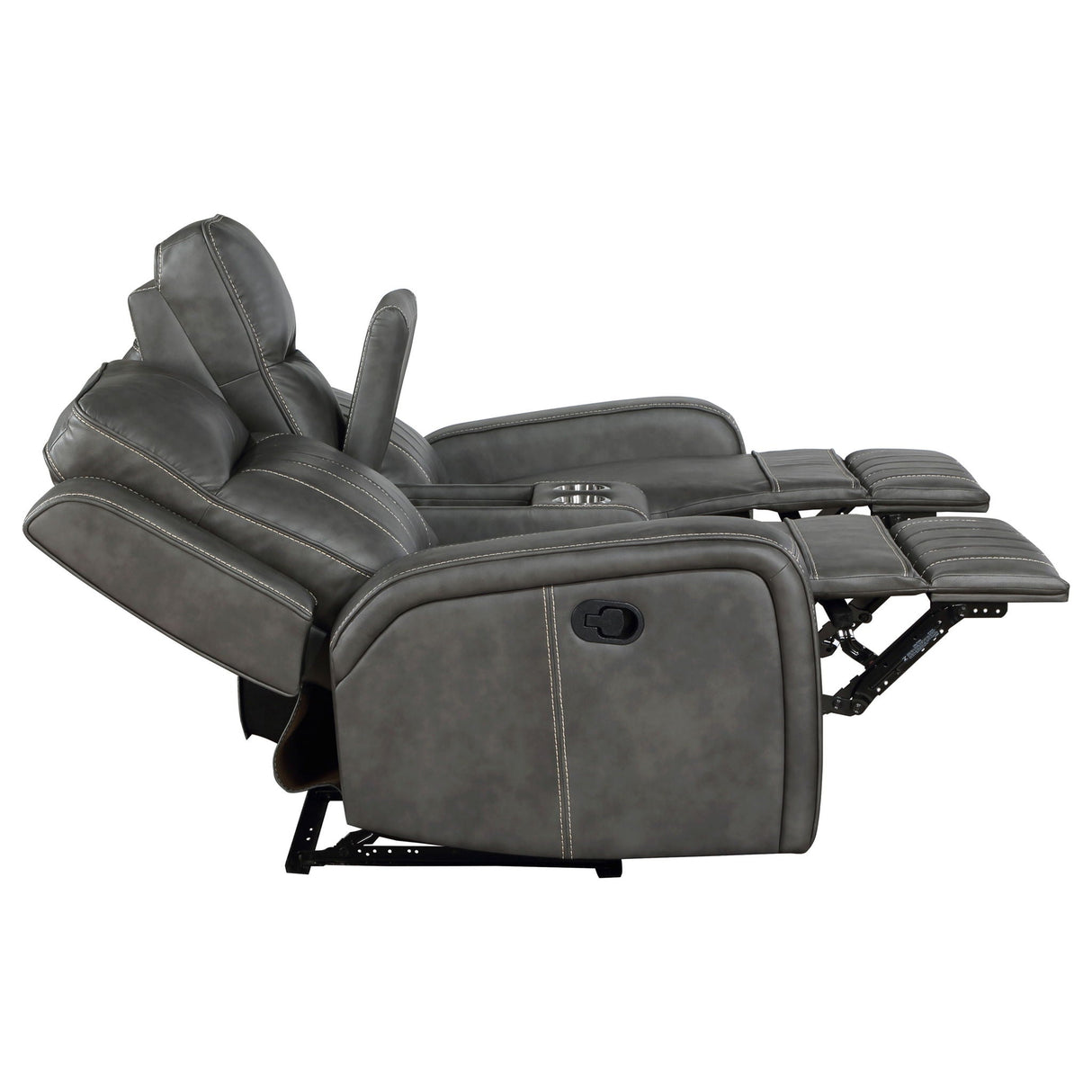 Forrest - 2 Piece Motion Reclining Sofa Set - Gray