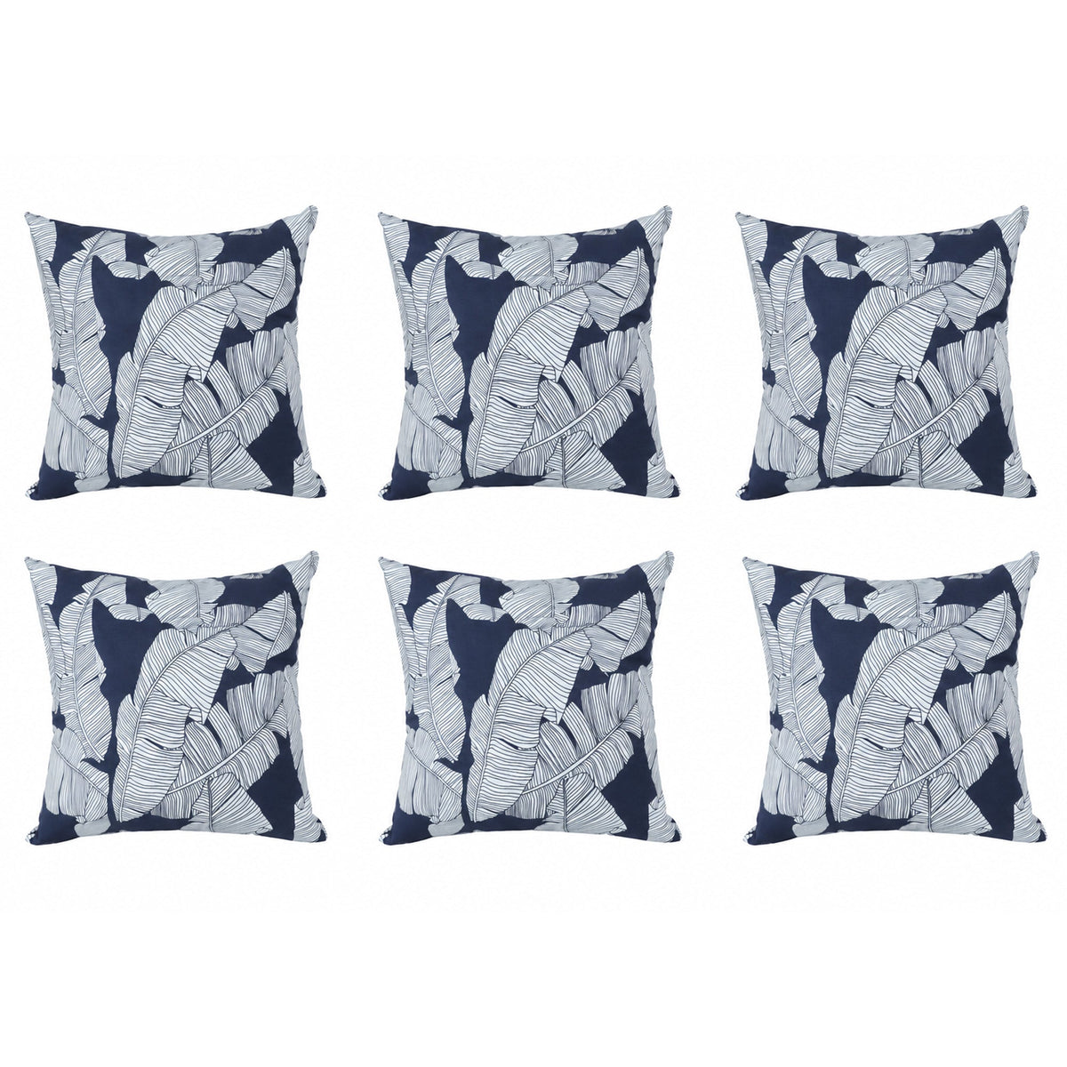 6 Pack Outdoor Pillow Covers - 18x18 Inch