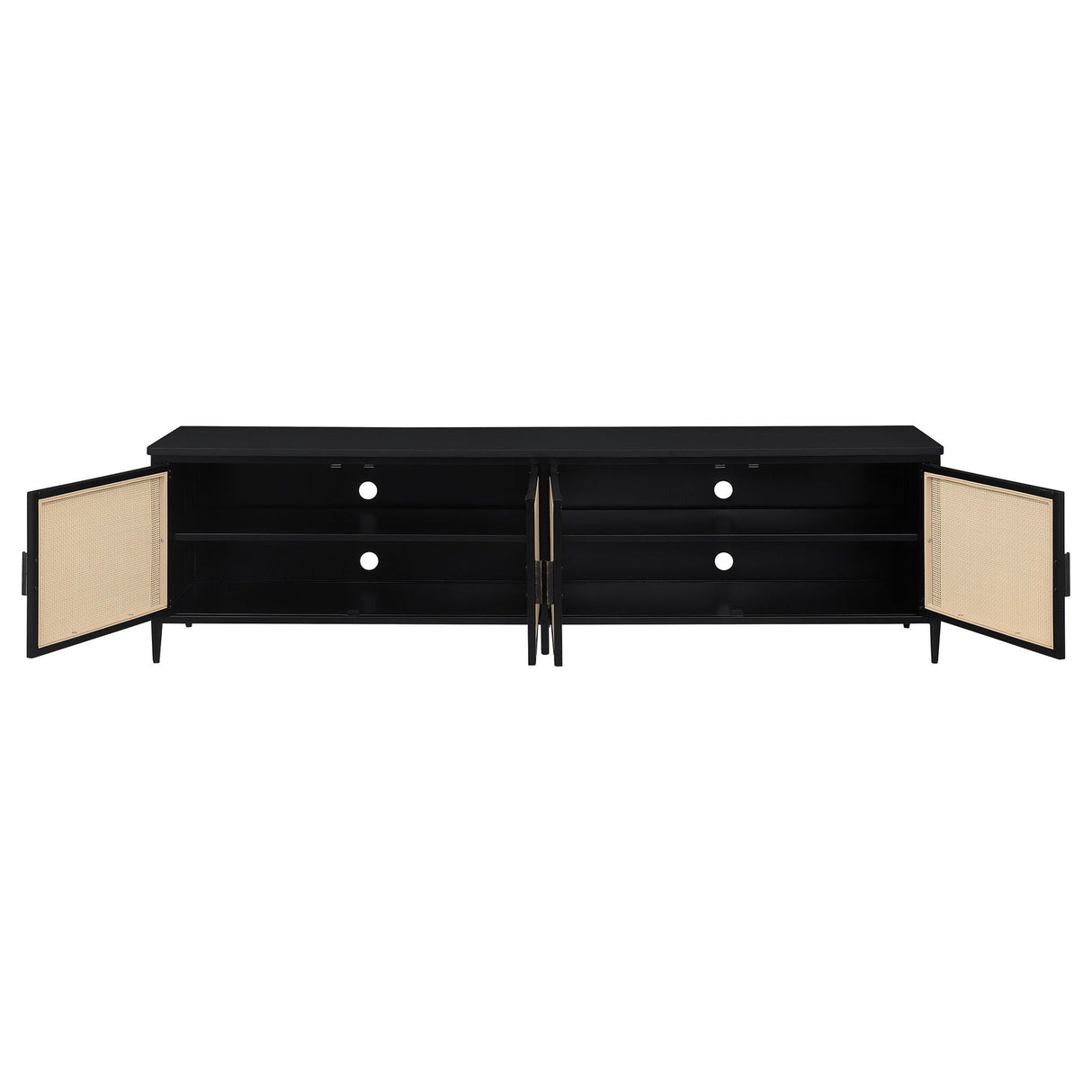 Kenneth - 4 Door TV Stand - Black
