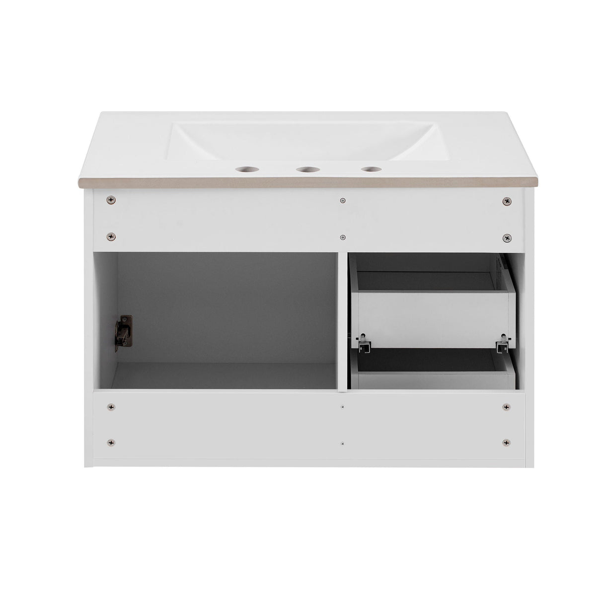 Wall Mounted Bathroom Cabinet With Side Cabinet Combo