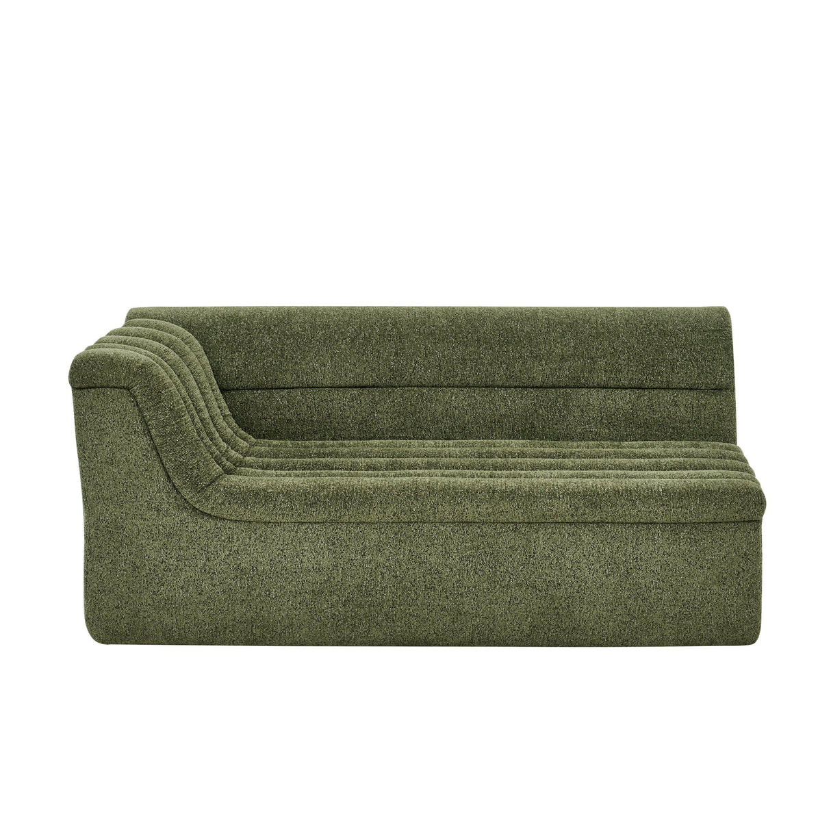 Upholstered L-Shaped Modular Sectional Sofa With Chaise, Wave-Shaped Armrest