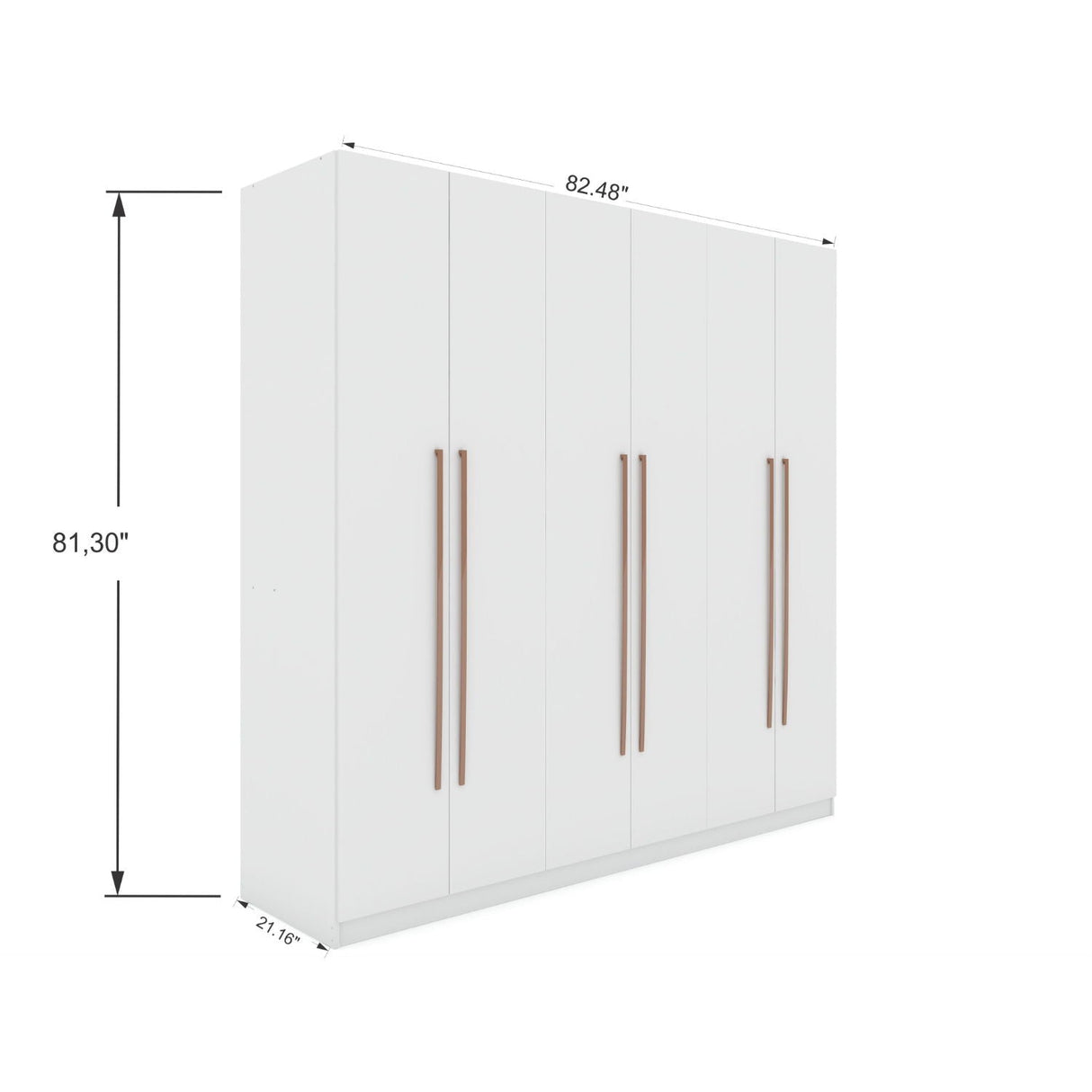 Gramercy - Free Standing Wardrobe Closet With Drawers And Shelves