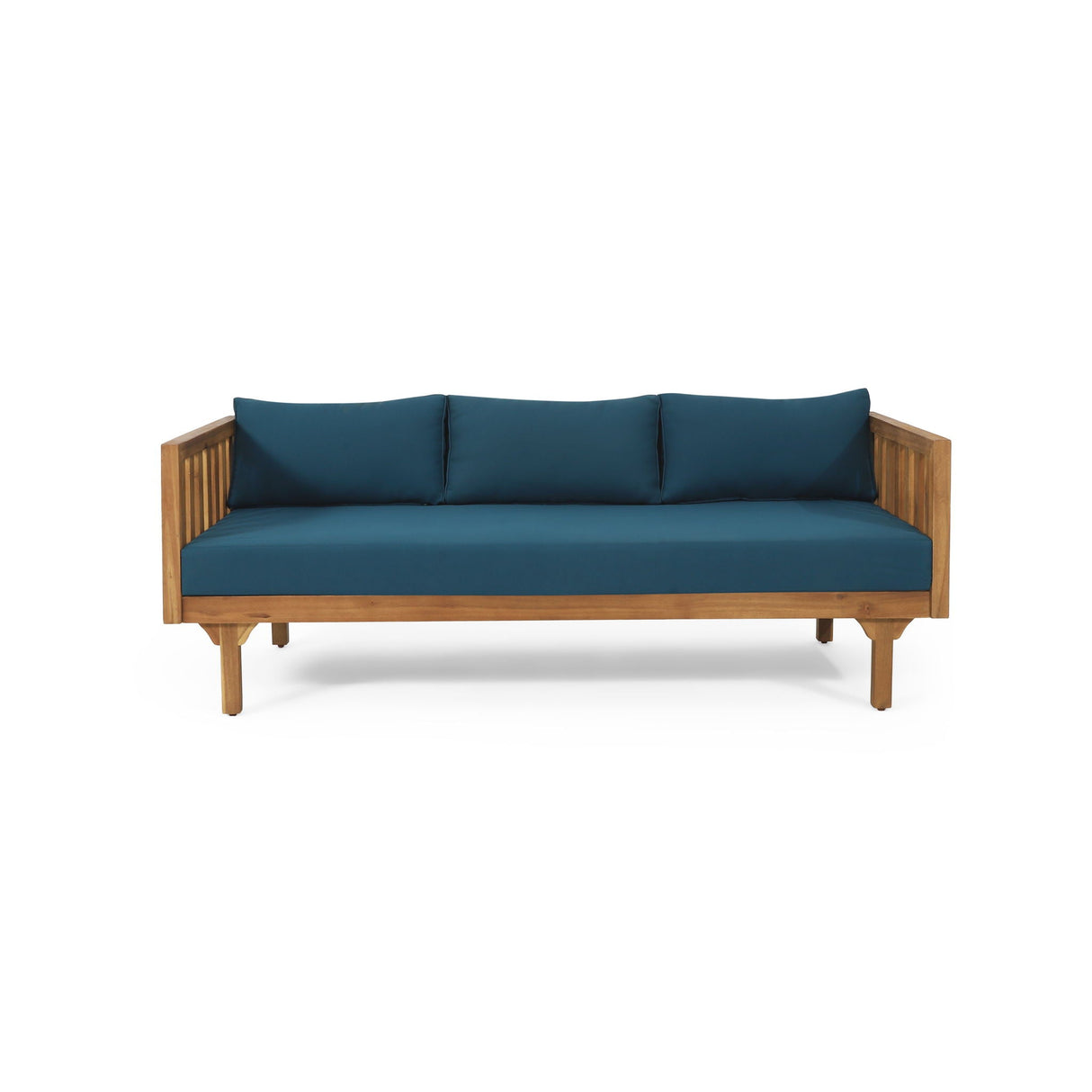 Claremont 3 Seater Daybed Teak Acacia Wood Water Resistant Cushions